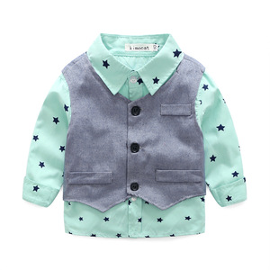 Ropa de Otoño para Bebés al por Mayor, Conjunto de Chaleco y Pantalones para Niños con Camisa Polo, Compra en Línea - Product Image 3