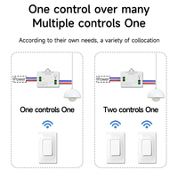 Kinetic Wireless 1-Gang Smart Light Switch Électrique US Wall Switch Board RF433 Récepteur Max 10A 240V PC Compatible Home WiFi