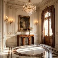 Mesa Consola de Lujo Moderna, Mesa de Entrada Arqueada Artística, Mesa Auxiliar para Pasillo, Ideal para Villas, Lobbies de Hoteles y Proyectos de Mansiones