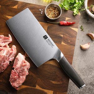 XINZUO-Maquinilla de afeitar afilada para cocina, cuchillo picador de huesos, soldadura de acero inoxidable compuesto 440C, madera de ébano natural - Product Image 2