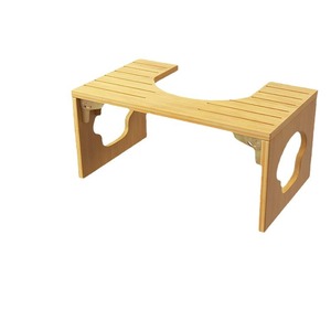 <b>Bamboo</b> Squat Toilet <b>Stool</b> Foldable Wood Adult Bathroom Seat Non Slip Mat - Product Image 5