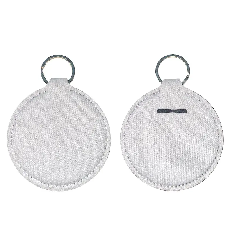 Fashionable Sublimation Key Pendent Blanks Customized Neoprene Waterproof Money Card coin pocket Ornament for Bags and Keys