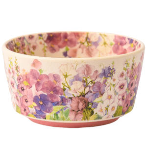 In stile moderno fiore floreale 4.5 pollici alto-piede smalti usa e getta Color ceramica in stoviglie per uso domestico per <span class=keywords><strong>ciotole</strong></span> per zuppa di spaghetti di riso - Product Image 1