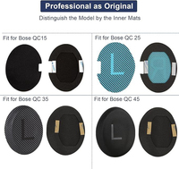 Coussinets d'oreille en cuir protéiné doux de remplacement pour casque sans fil Bose QC35/QC25/QC15/AE2/i