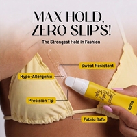 Colle corporelle liquide pour robe de mode, adhésif corporel en roll-on à tenue forte, respectueux de la peau, hypoallergénique et résistant à la transpiration