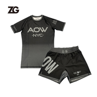 Vêtements d'Arts Martiaux Sur Mesure Rashguard MMA Haute Qualité pour Hommes BJJ Fitness/Grappling et Shorts