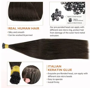 Natural Human Hair I Tip Hair Extension Machine Hair Extension I Tip Tool Kit For Woman