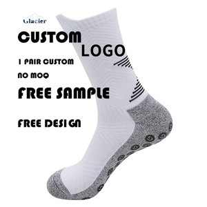 Chaussettes de football personnalisées respirantes et antidérapantes Glacier avec logo sur mesure pour l'entraînement - Product Image 1