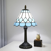 Lampe de table en verre teinté, nouveau design, alimentation secteur, bleu ciel moderne, lampe de chevet décorative pour chambre à coucher