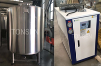 Refroidisseur d'eau industriel refroidi par eau 3HP 5HP 8HP conforme aux normes CE pour l'industrie alimentaire 380V 220V R410A R404A Garantie de 3 ans