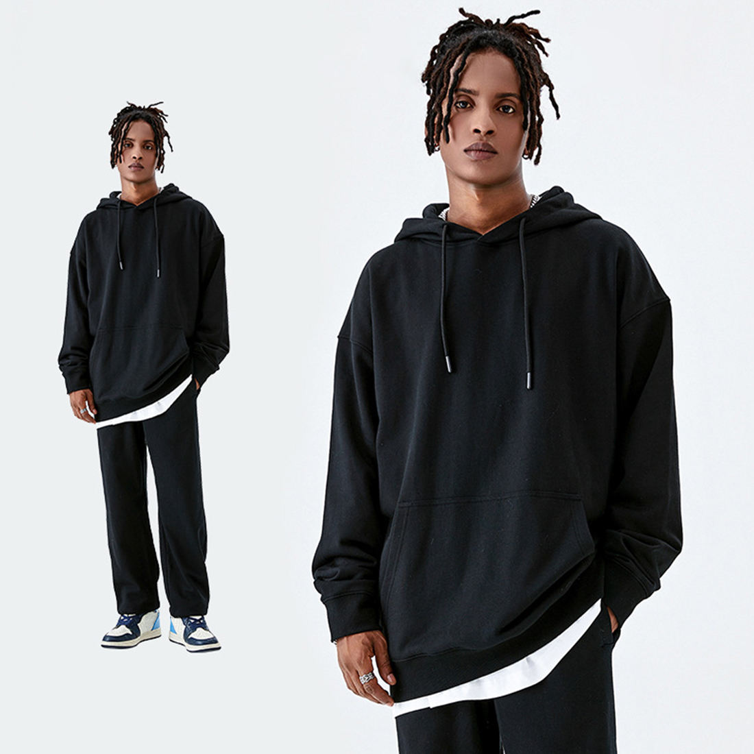 เสื้อฮู้ดสีดำ