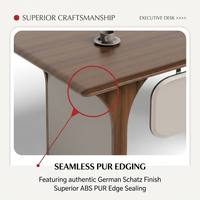 Bureau de direction modulaire autoportant en bois luxueux avec assemblage DIY - Mobilier de bureau moderne