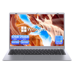 Grande memória 32GB <span class=keywords><strong>RAM</strong></span> 256GB SSD Intel Pentium Gold 6500Y Windows 11 Pro <span class=keywords><strong>Laptop</strong></span> pronto para enviar Business Home Laptops Brand New - Product Image 1