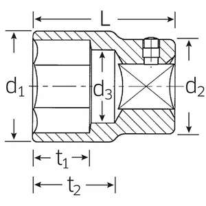 STAHLWILLE - 05010060 Enchufes AS Drive (mm) - EAN 4018754008902 HAND SOCKETS 3/4" - Product Image 2
