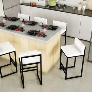 Tabouret <span class=keywords><strong>de</strong></span> <span class=keywords><strong>bar</strong></span> artistique moderne en fer à <span class=keywords><strong>pied</strong></span> haut Simple pour la maison et la cuisine Salle à manger Hôtel Utilisation extérieure Application <span class=keywords><strong>de</strong></span> la salle <span class=keywords><strong>de</strong></span> sport <span class=keywords><strong>Mat</strong></span>ériau <span class=keywords><strong>de</strong></span> la <span class=keywords><strong>chaise</strong></span> soutenue - Product Image 6