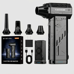 Sèche-cheveux et souffleur d'air professionnel Jarvis avec moteur sans balais, batterie amovible 6,0 Ah, matériau ABS+PC - Mini ventilateur à jet DIY - Product Image 1