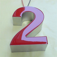Lettres en résine époxy 3D, lettres lumineuses à LED, enseignes lumineuses