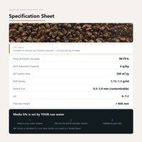 Hydroxyde ferrique granulaire 0,3-3,0 mm, adsorbant inorganique pour l'élimination de l'arsenic dans les piscines, 6g/kg As5+, pH 5-9, OEM/ODM personnalisé