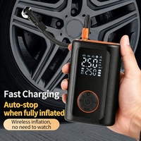 Nouveau compresseur d'air portable sans fil 12V pour voiture, manomètre numérique, arrêt automatique ABS, moniteur de pression des pneus, lumière d'urgence