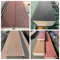 Panneau mural extérieur en métal sculpté, panneau sandwich isolé, imperméable et ignifuge pour villa, façade d'atelier et entrepôt