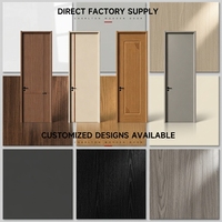Portes en bois MDF beige clair pour chambre à coucher, adaptées à différents styles de maison