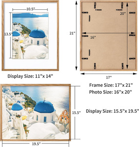 Cornice Fotografica <span class=keywords><strong>in</strong></span> Legno Moderna ed Ecologica, Leggera, Pieghevole e Resistente <span class=keywords><strong>Dimensioni</strong></span> 20,32x25,40 <span class=keywords><strong>cm</strong></span>. Da appendere verticalmente o orizzontalmente - Product Image 2