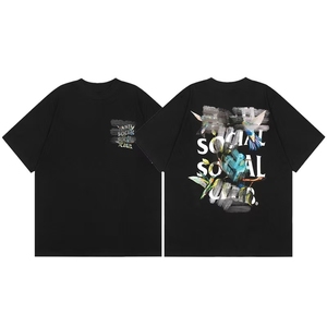 เสื้อยืดผู้ชาย ผ้าฝ้าย 100% ลายตัวอักษร สไตล์ลำลอง ระบายอากาศได้ดี แขนสั้น สตรีทแวร์ ฮาราจูกุ ฮิปฮอป - Product Image 6