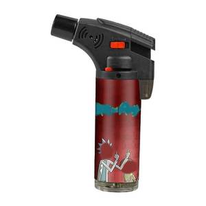 TECHNO ODM Encendedor Recargable de Butano a Prueba de Viento Potente Nuevo Diseño Personalizado LOGO Antorcha Jet Slant Encendedor para Cigarrillo - Product Image 2