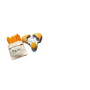 Ensemble d'aimants pour réfrigérateur 3D en résine alimentaire simulée, dessin animé, oeuf frit, durian, crème glacée, tomate, <span class=keywords><strong>pain</strong></span> <span class=keywords><strong>et</strong></span> café pour mariage, décoration intérieure - Product Image 1