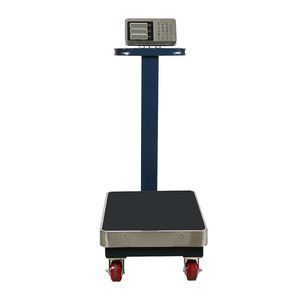 双显示屏600公斤铠装设计重量秤平台秤带万向轮 - Product Image 3