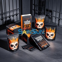 Sachets Doypack Personnalisés Noir Mat 3.5 Mylar avec Soufflet Latéral et Fermeture Ziplock 3.5G Anti-Odeur pour Emballage Alimentaire pour Animaux