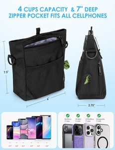 Bolsa de regalo para perros con bolsillo frontal de fábrica con forro de silicona Cierre magnético Clicker de entrenamiento Riñonera de moda para caminar - Product Image 2