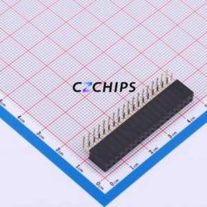 XDM254-2-18-W-8.5-G0 Pin Socket Bent Lead Through Hole,P=2.54mm Connector 2x18P 2.54mm Square Hole Right Angle Insert - Product Image 1