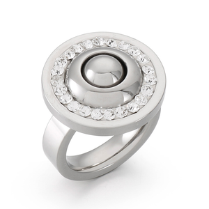 Hot Trend Retro Unique Women Circular Spinner Statement <b>Ring</b> Rotatable Disc With Surround Pave <b>Crystals</b> For Holiday - Product Image 1