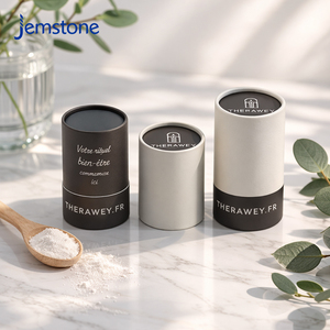 กล่องกระดาษคราฟท์ทรงกระบอกสำหรับเทียนหอมแบบกำหนดเอง เป็นมิตรกับสิ่งแวดล้อม กลิ่นหอมอโรมา บรรจุภัณฑ์ทรงกระบอกสำหรับน้ำหอม - Product Image 1