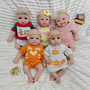 Poupée Reborn en silicone souple de 12 pouces, corps entier, toucher réaliste, nouveau-né, Muneca peinte à la main, bouche ouverte, pour enfants - Product Image 5
