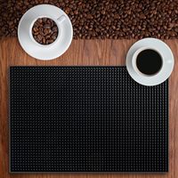 Tapis de bar rectangulaire en silicone écologique de haute qualité, accessoire parfait pour la table de cuisine ou le bar à café