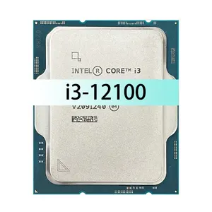 I3 12100 CPUs for Intel Core i3-12100 3.3 GHz 4コア8スレッド新しいプロセッサIntel7L3 = 12M 60W LGA 1700 for desktop gaming pc