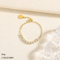 Bijoux au design unique personnalisé, bijoux plaqués or 18 carats, acier inoxydable 304/316, charme carré en diamant, chaîne fine, bague pour femmes