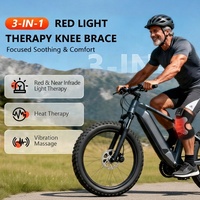 Masseur de genou sans fil avec chaleur et thérapie par lumière rouge, thérapie par lumière rouge infrarouge 660 nm et 850 nm pour soulager la douleur