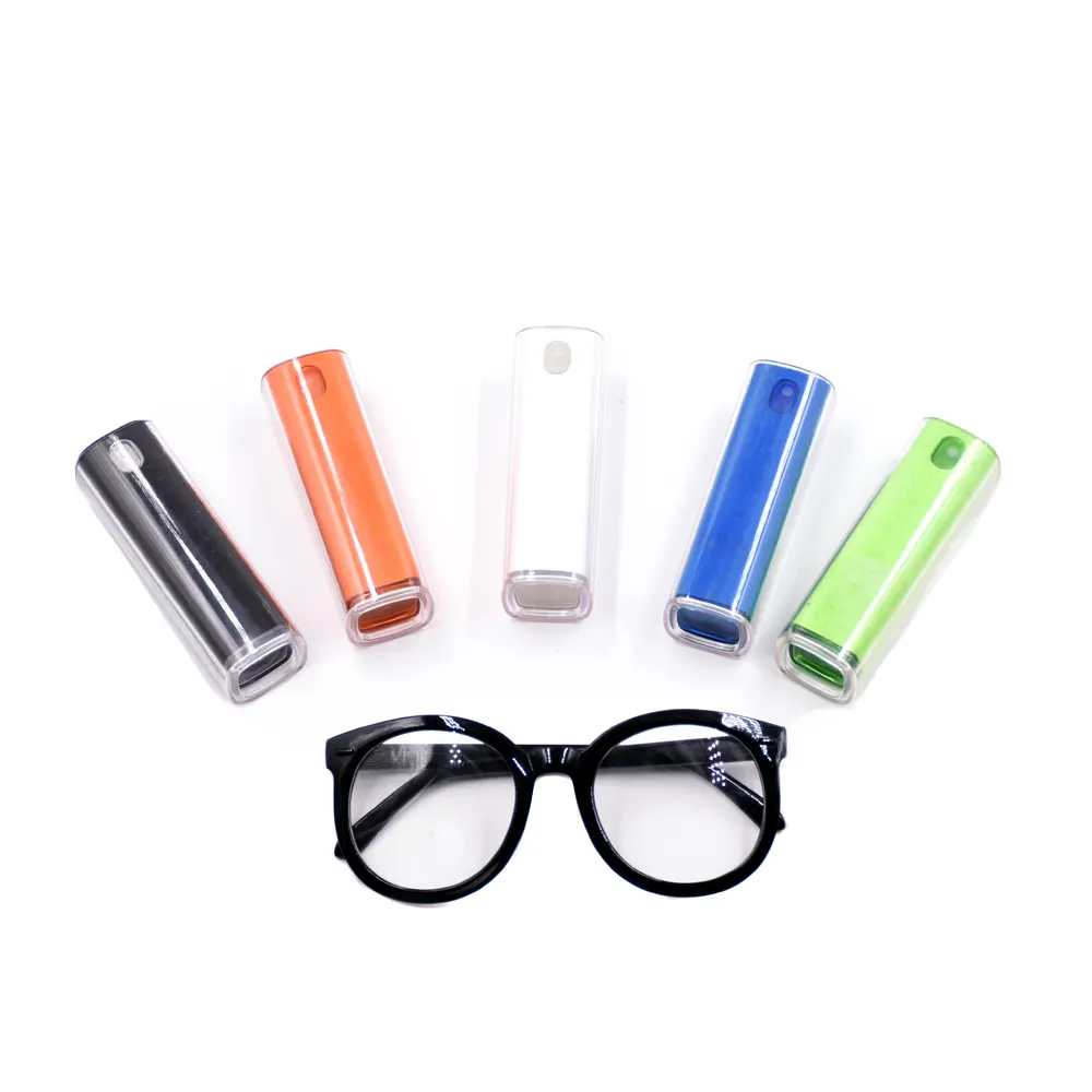 OEM 2 in 1 8ml Non alcool staccabile bottiglia design schermo lente per occhiali detergente pulito Kit spray per la pulizia