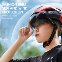 Casque de vélo WEST BIKING Racing Safe avec éclairage LED rechargeable, guide d'air USB, faisceau lumineux, sport cycliste, VTT, casque de vélo