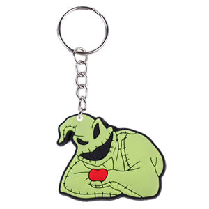 Neuheit 2D Halloween Cartoon Karabiner Zinklegierung Schlüsselanhänger Großhandel PVC Gummi UV-Bedruckt Langlebig Umweltfreundlich Individualisierbar - Product Image 2