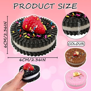 ของเล่นบีบอัด Taba TPR บรรเทาความเครียด เนื้อนุ่มพิเศษ รูปแบบขนมหวาน ของเล่นคลายเครียด สำหรับใช้ในบ้าน สำนักงาน และการเดินทาง ขายส่ง - Product Image 3