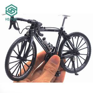 HS 미니 합금 손가락 산악 자전거 홈 장식 공예 1:10 스케일 다이캐스트 도로 자전거 모델 소년과 소녀 - Product Image 2