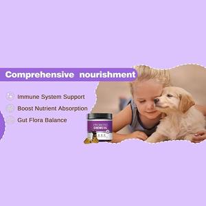 Golosinas Masticables Probióticas <span class=keywords><strong>para</strong></span> la Salud Intestinal de <span class=keywords><strong>Perros</strong></span> OEM/ODM con Aceite de Pescado, Sin Granos Naturales, Aprobadas por Veterinarios, Salud Digestiva <span class=keywords><strong>para</strong></span> <span class=keywords><strong>Perros</strong></span> y Gatos - Product Image 3