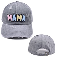 Gorra de béisbol personalizada de 6 paneles, estilo vintage desgastado, con bordado 3D en felpa, cierre a presión, tipo Dad Hat, de terciopelo común.