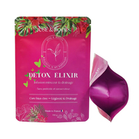 Sachets Mylar personnalisés à impression couleur intégrale, anti-odeur, en matériau de qualité alimentaire, pour thé détox et bien-être