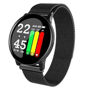 W8 sporty fashionable smart watch IP67 water resistance health monitoring 2.5D tempered glass smartwatch