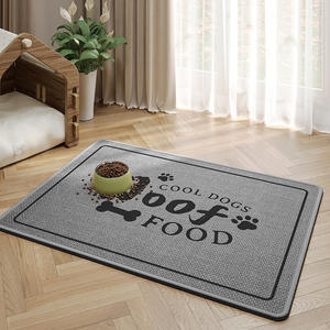 Tapis d'alimentation pour animaux de compagnie Woof Food, rectangulaire, réutilisable, lavable, tapis pour chien absorbant, antidérapant, tapis d'entraînement 35x50cm - Product Image 2